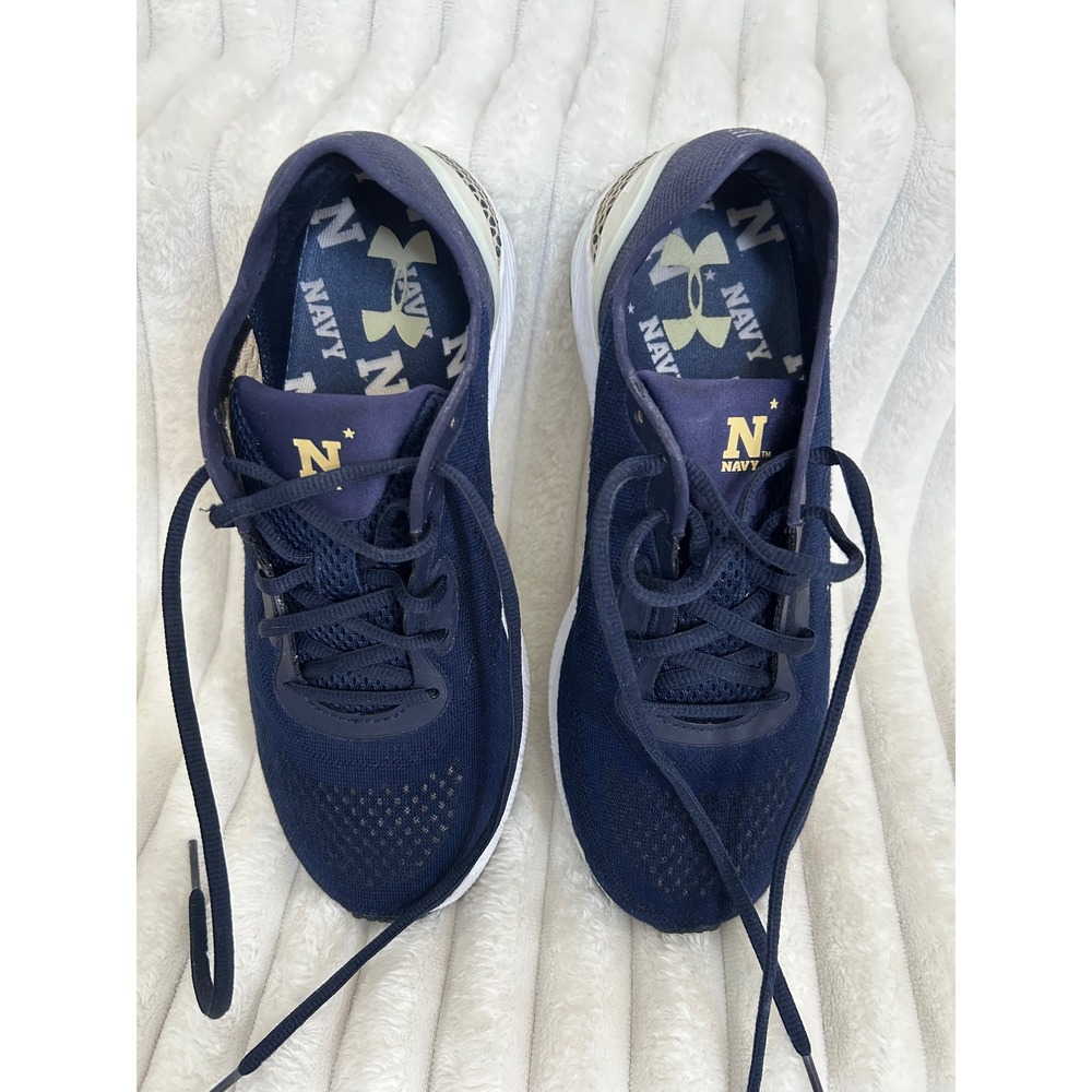 Under‎ Armour HOVR Sonic 5 Navy US Naval Academy Running Shoes Mens size 9.5